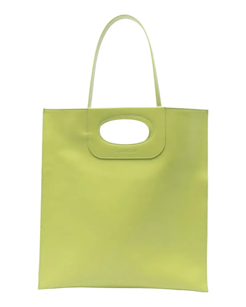 Gherardini Piattina cut-out-handle clucth bag - Grün Grün