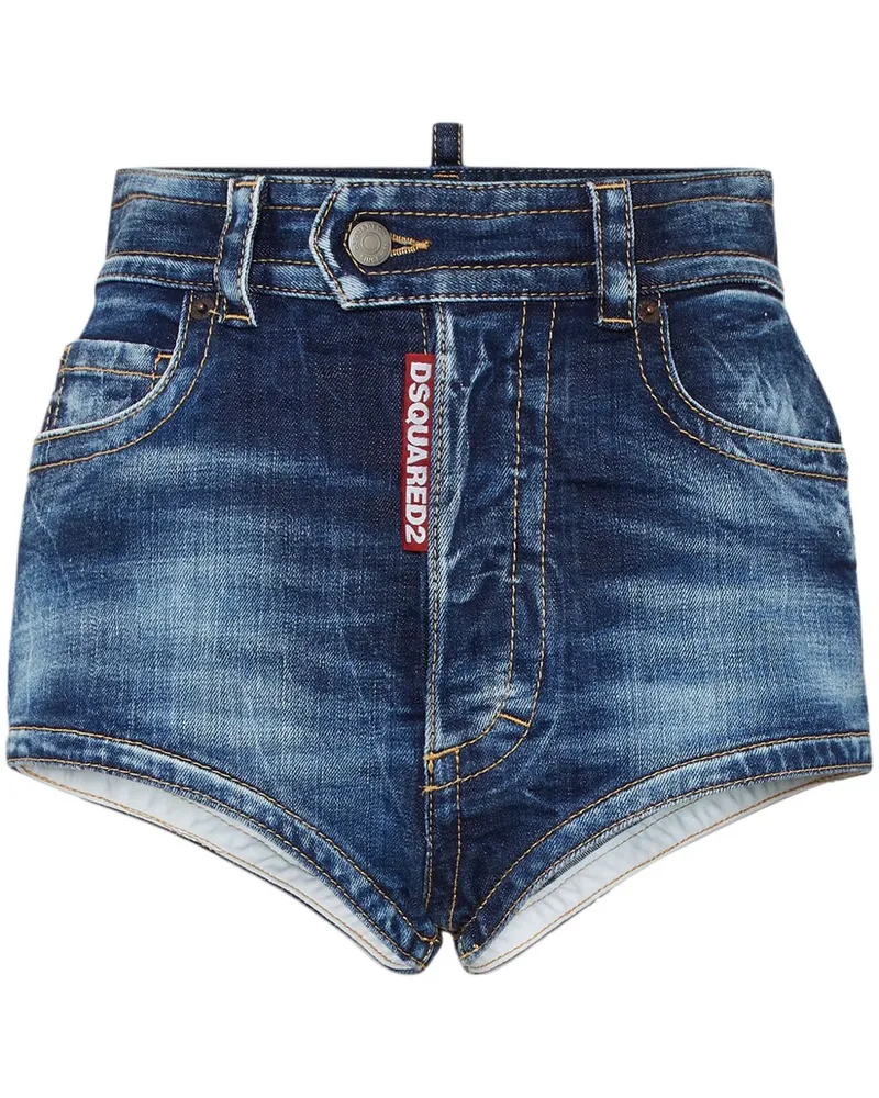 Dsquared2 Ausgeblichene Jeans-Shorts - Blau Blau