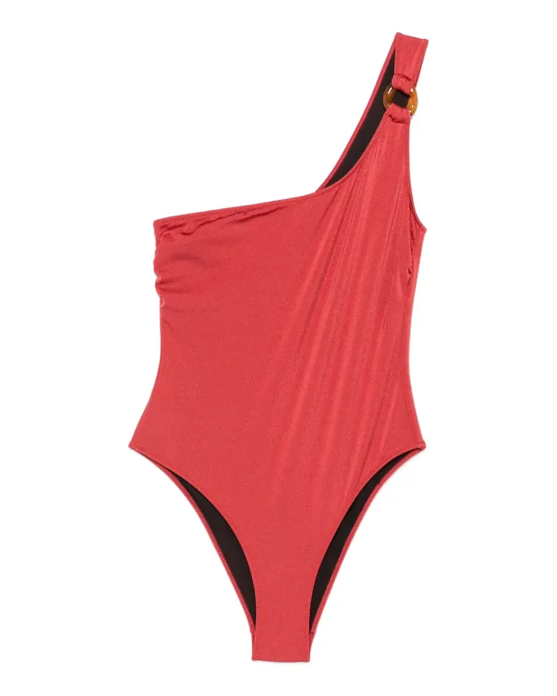 Anjuna one-shoulder ring-detail swimsuit - Rot Rot