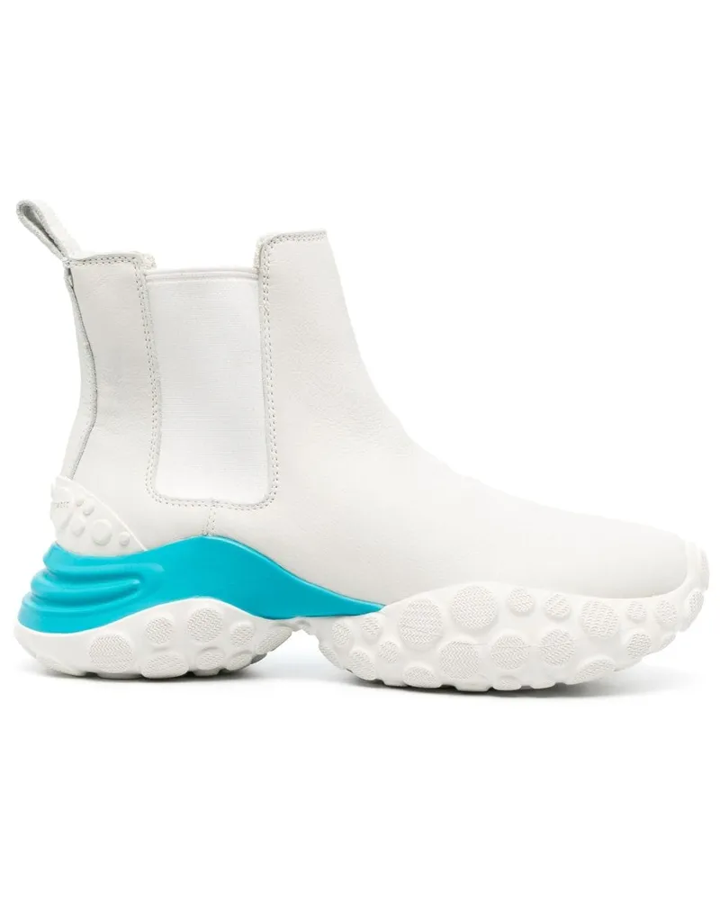 Camper Stiefel mit Kontrastsohle - Weiß Weiß