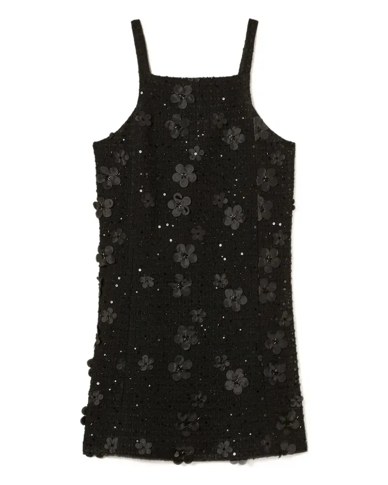Twin-Set Kleid mit Blumen - Schwarz Schwarz
