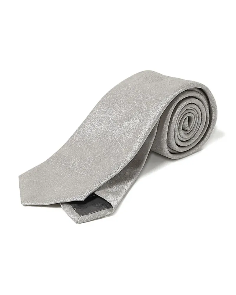 Emporio Armani Krawatte aus Metallic-Silber - Grau Grau