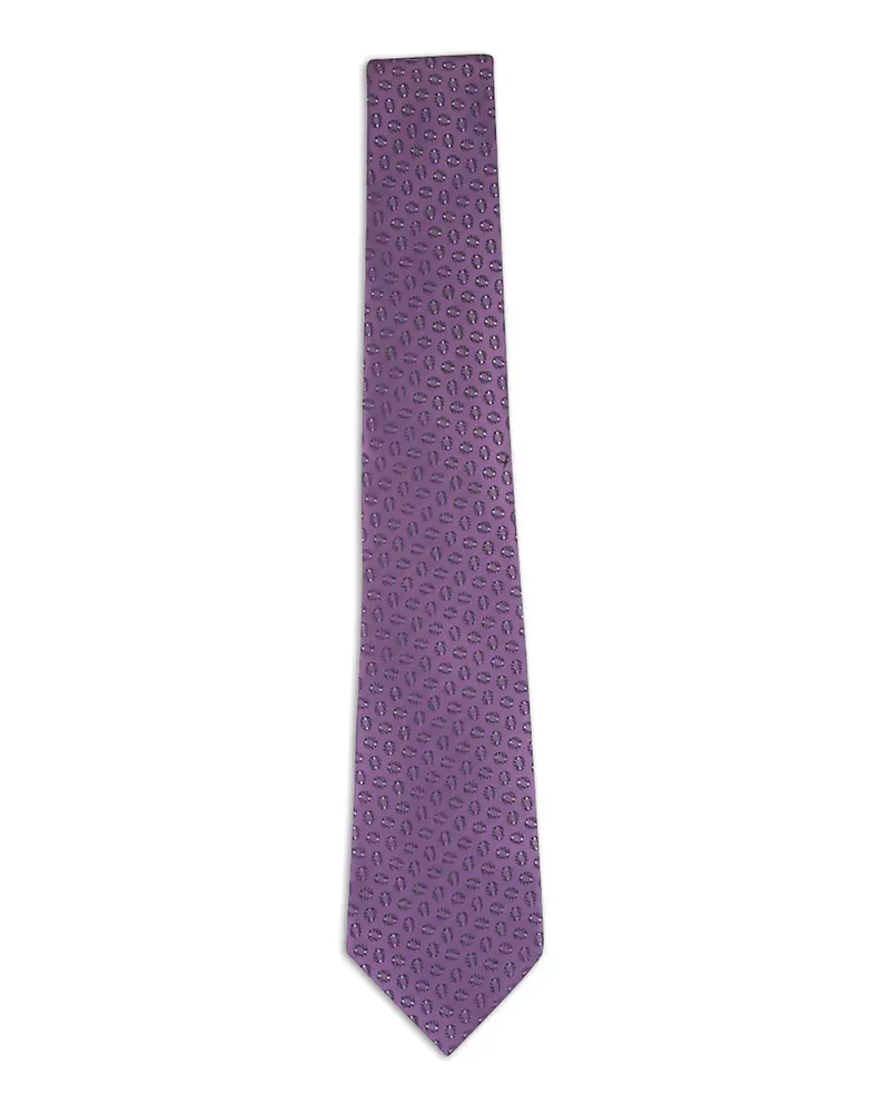 Ermenegildo Zegna Geometrisch gemusterte Krawatte - Violett Violett