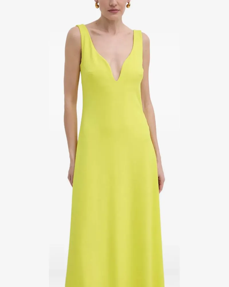 Luisa Spagnoli Maxikleid mit V-Ausschnitt - Gelb Gelb