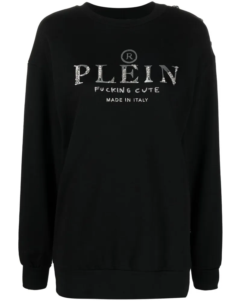 Philipp Plein Sweatshirt mit Logo-Print - Schwarz Schwarz