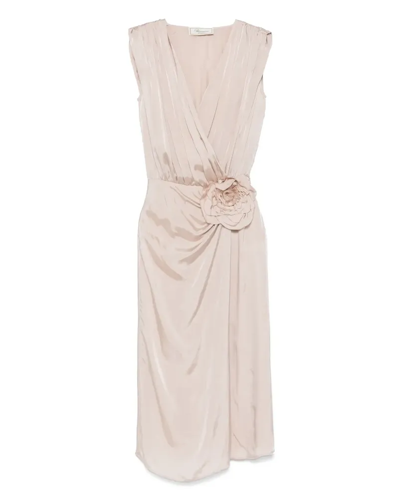Blumarine Midikleid aus Twill - Rosa Rosa