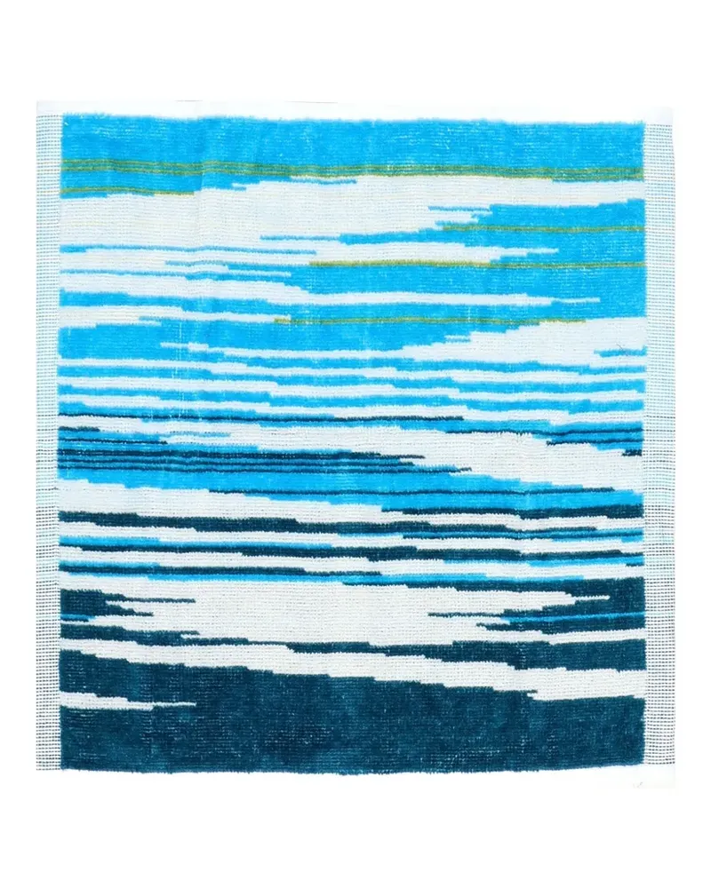 Missoni Home Gestreiftes Handtuch aus Baumwolle (30cmx30cm) - Blau Blau