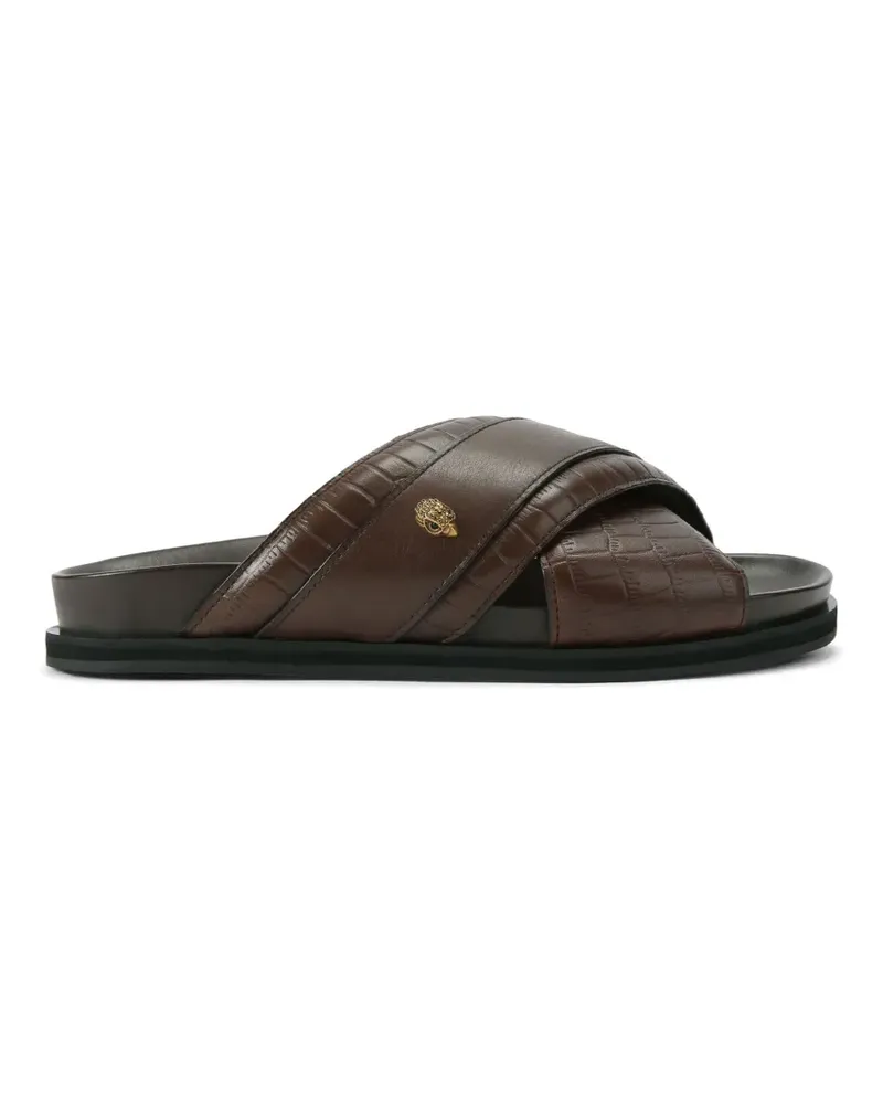 Kurt Geiger Baron Sandalen mit Kroko-Effekt - Braun Braun