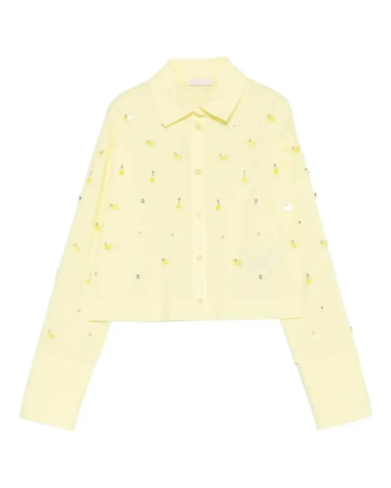 Liu Jo Verziertes Cropped-Hemd - Gelb Gelb