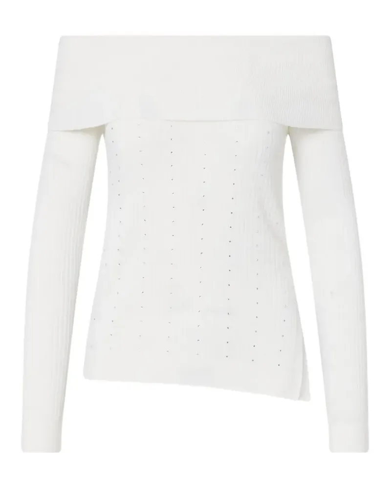 Liu Jo Pullover aus Wolle mit Bardot-Ausschnitt - Weiß Weiß