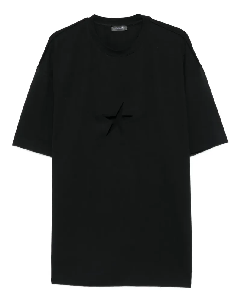 Thierry Mugler T-Shirt mit Cut-Out - Schwarz Schwarz