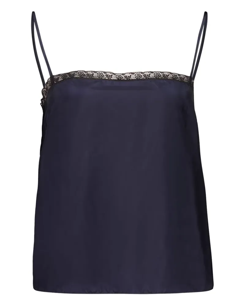 Prada Top mit Spitzendetails - Blau Blau
