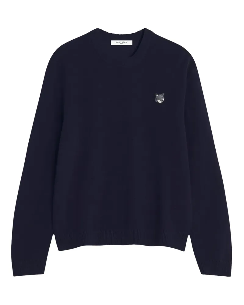 Kitsuné Pullover mit Fuchskopf - Blau Blau