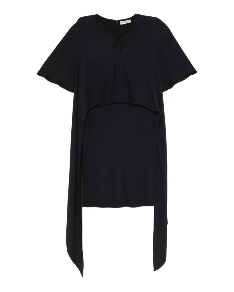 Balenciaga layered asymmetric dress - Schwarz Schwarz