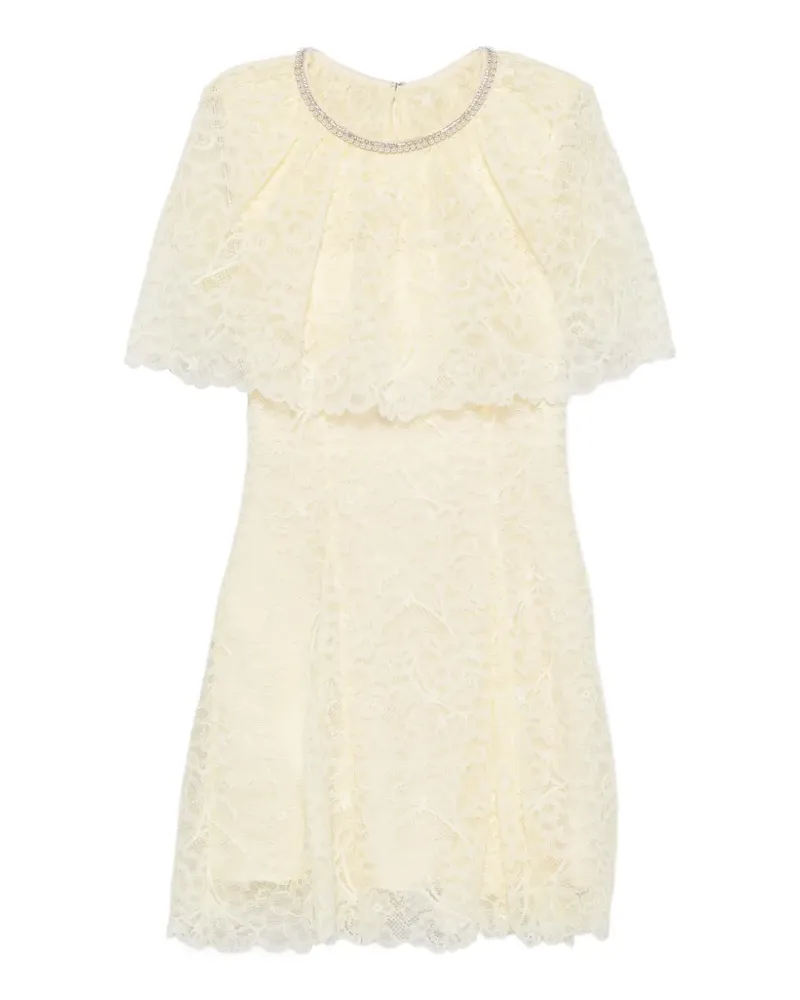 Self-Portrait lace mini dress - Gelb Gelb