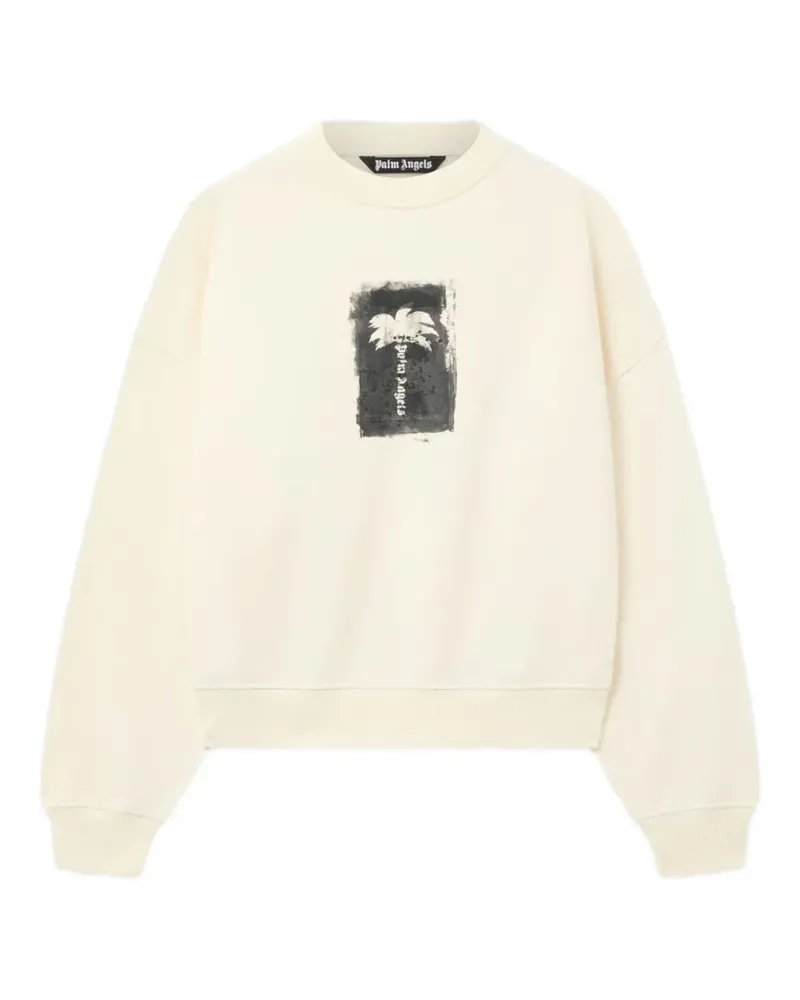 Palm Angels Sweatshirt mit gebürsteter Palme - Nude Nude