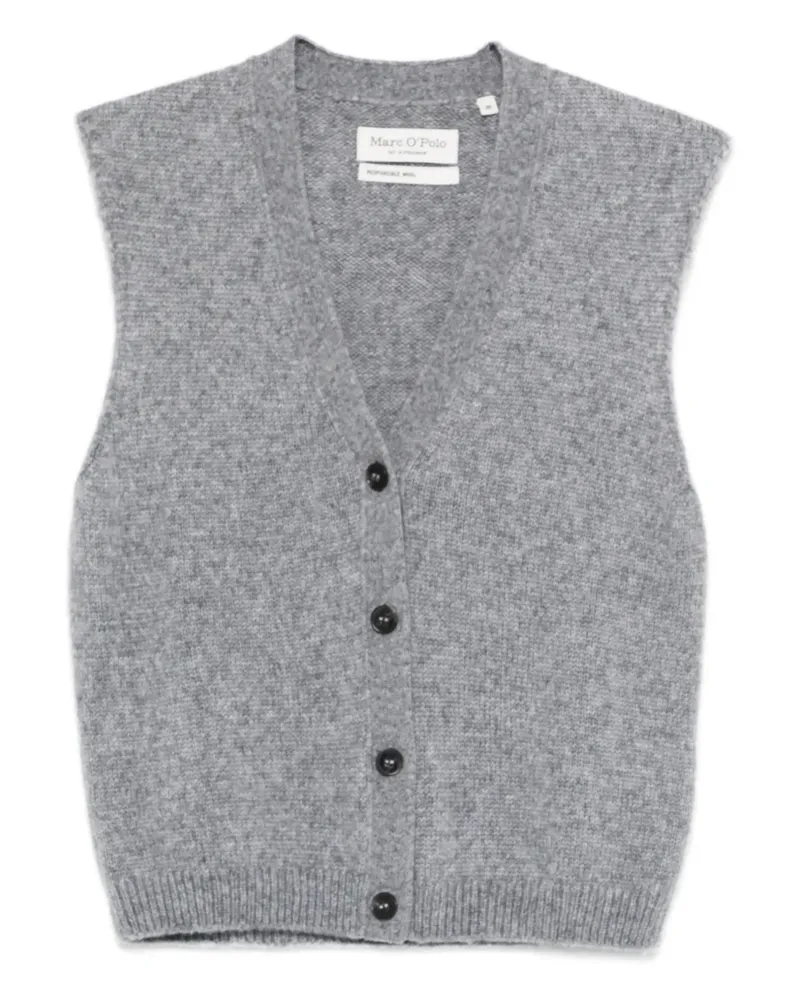 Marc O'Polo V-neck vest - Grau Grau