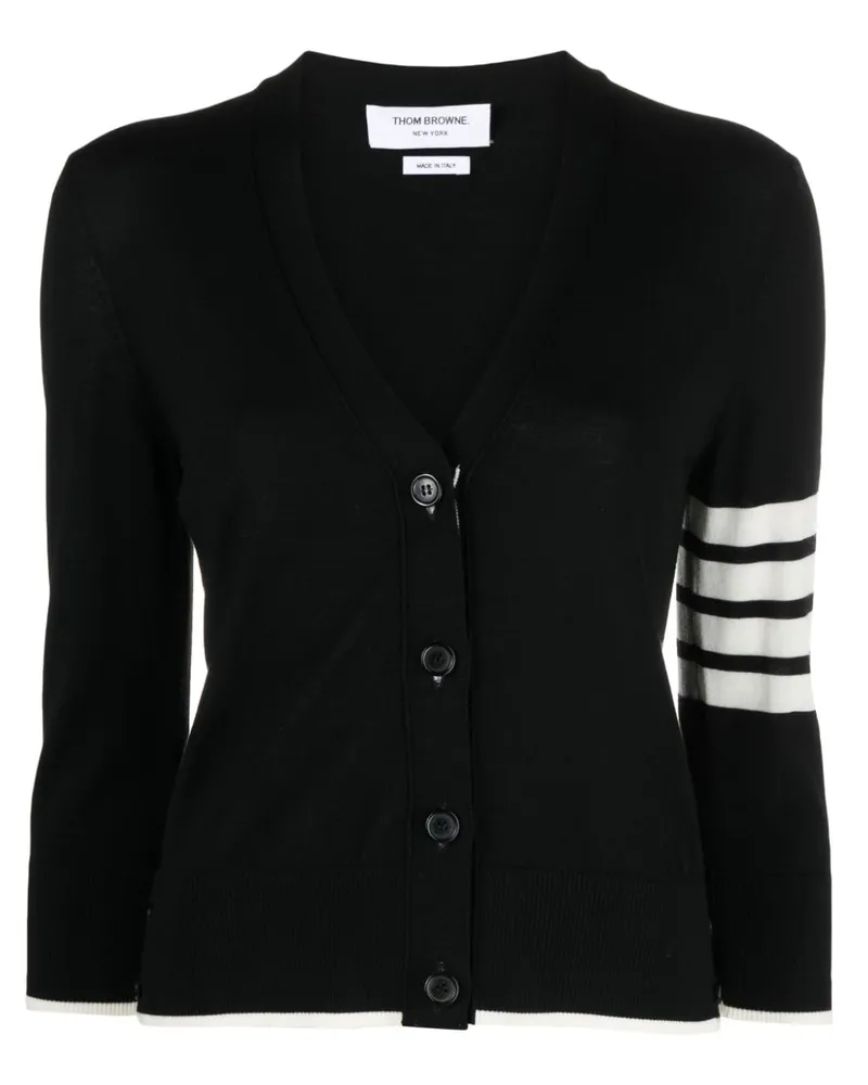 Thom Browne Cardigan mit Streifen - Schwarz Schwarz