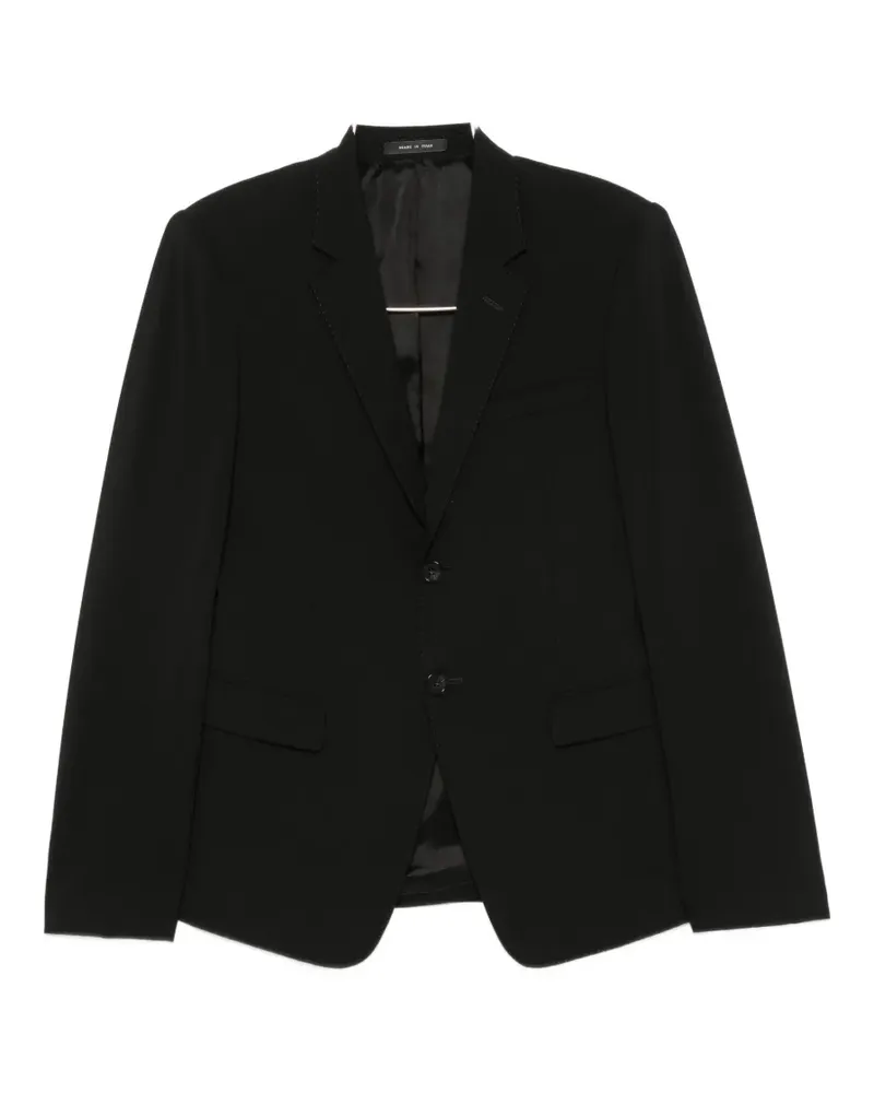 Emporio Armani single-breasted wool suit - Schwarz Schwarz