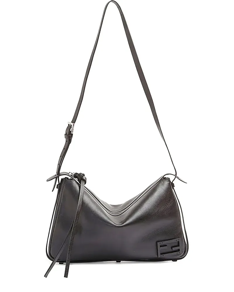Fendi Mittelgroße Simply Schultertasche - Schwarz Schwarz