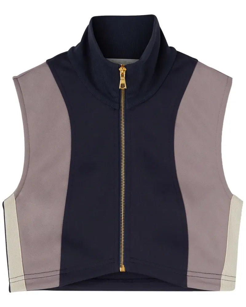 Palm Angels Cropped-Top mit Monogramm - Blau Blau