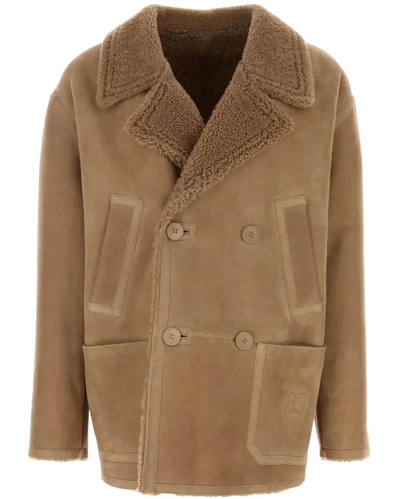 Fendi Cabanjacke aus Shearling - Braun Braun