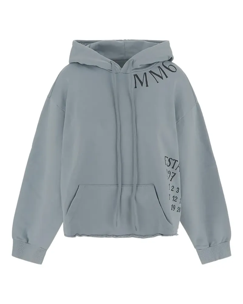 Maison Margiela Hoodie mit Logo-Print - Blau Blau