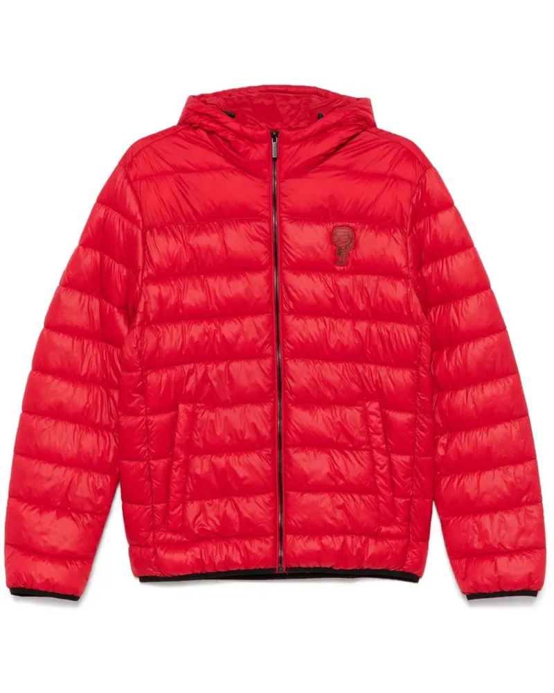 Karl Lagerfeld Gefütterte Kapuzenjacke Rot