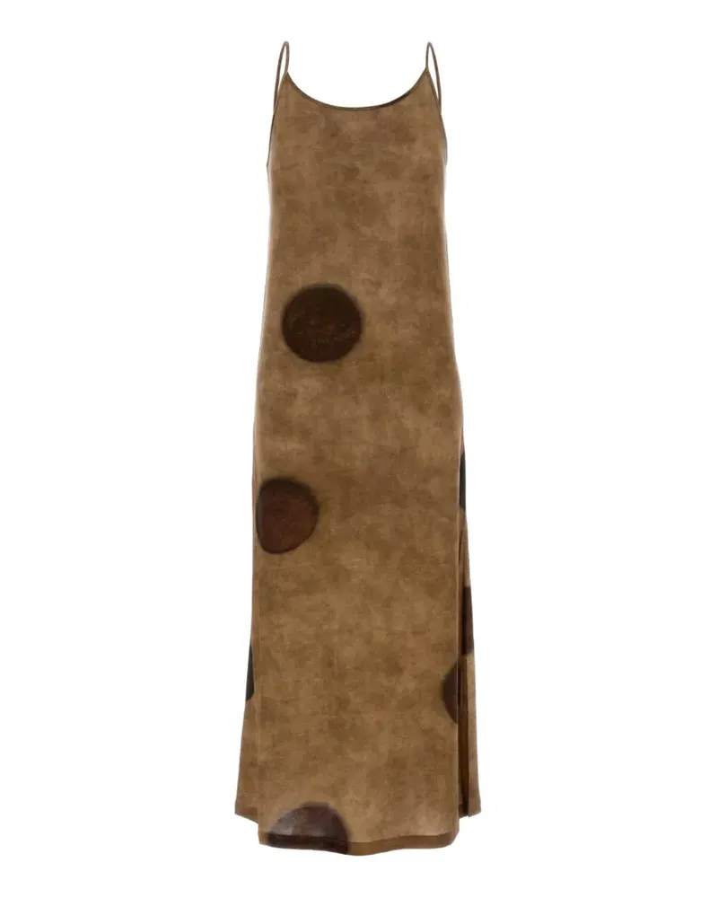 Uma Wang Daya polka-dot maxi dress - Nude Nude