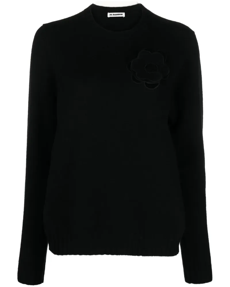 Jil Sander Pullover mit Cut-Out - Schwarz Schwarz