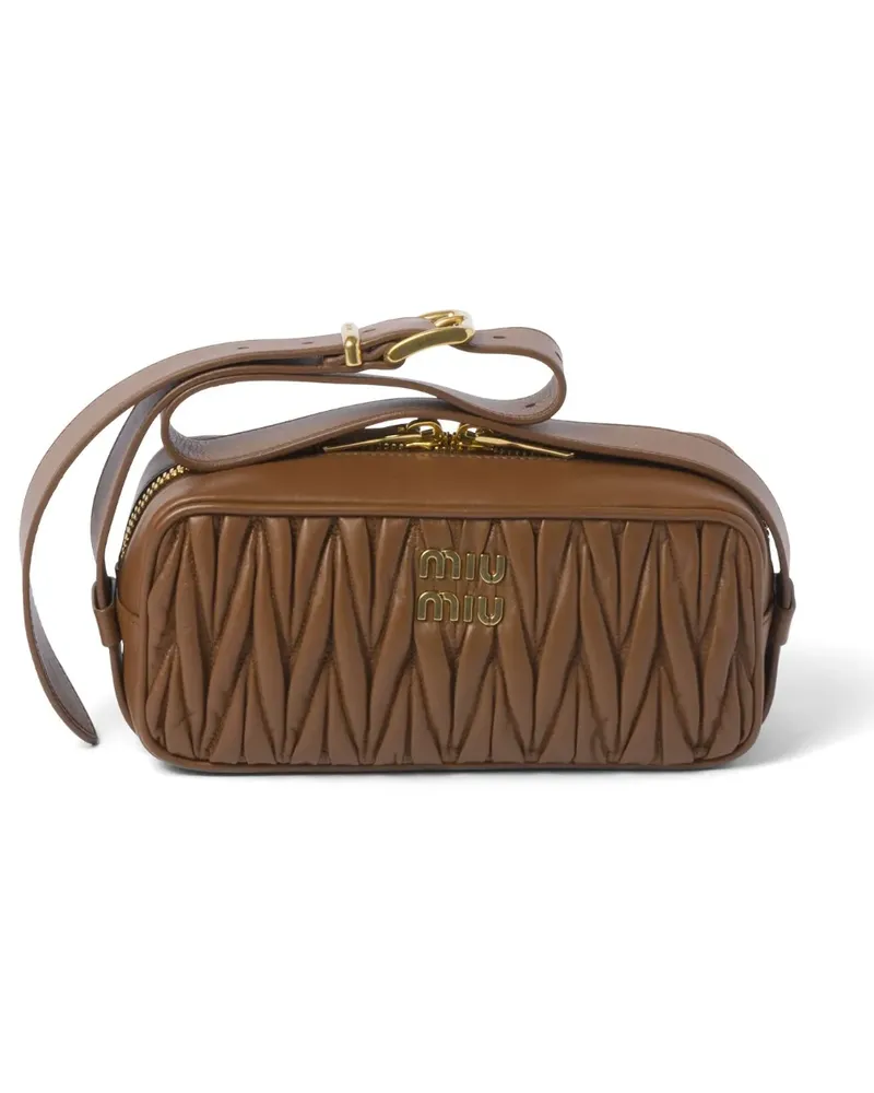 Miu Miu Schultertasche aus Matelasse-Leder - Braun Braun