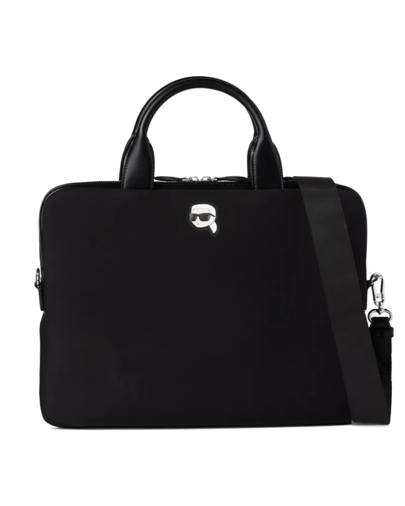 Karl Lagerfeld Ikonik Laptoptasche - Schwarz Schwarz