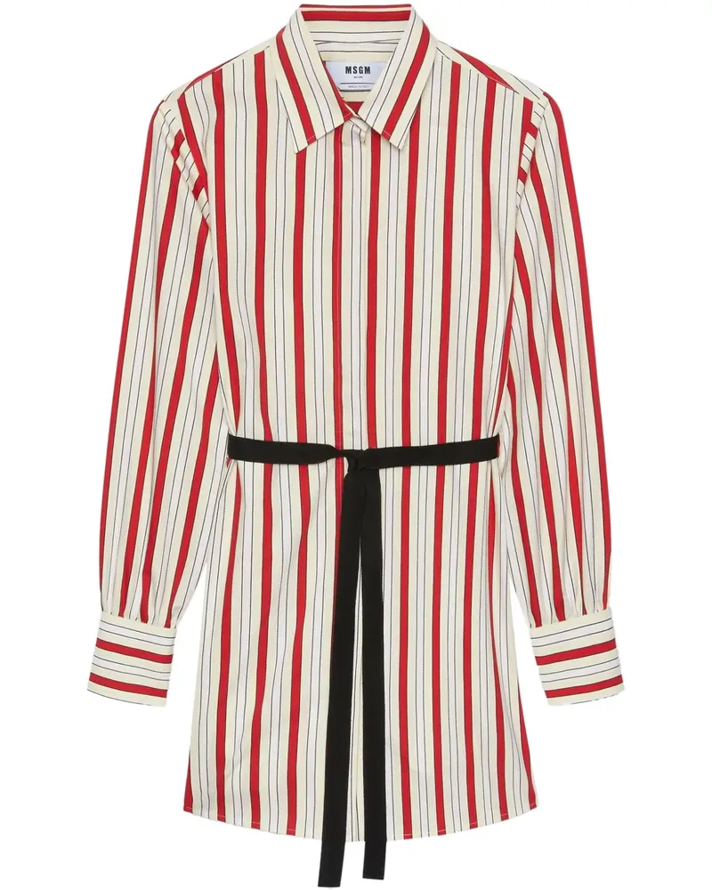 MSGM Gestreiftes Minikleid - Nude Nude
