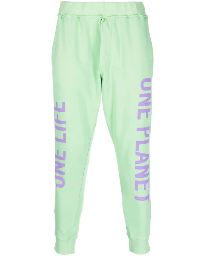 Dsquared2 Jogginghose mit Slogan-Print - Grün Grün