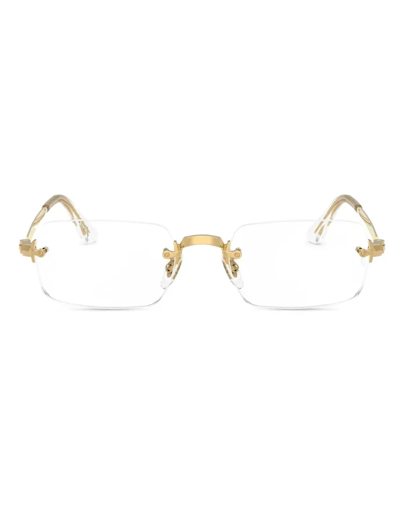 Ray Ban Brille mit eckigem Gestell - Gold Gold