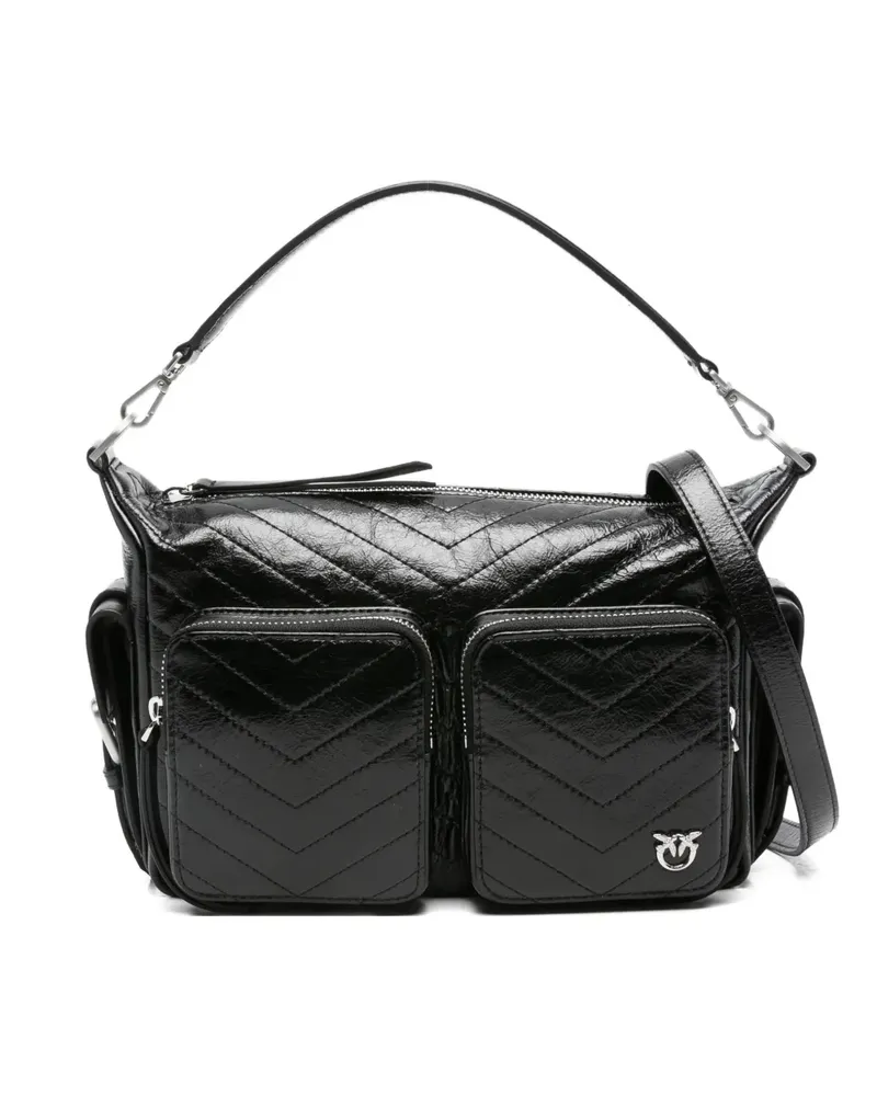Pinko Gesteppte Satchel-Tasche - Schwarz Schwarz