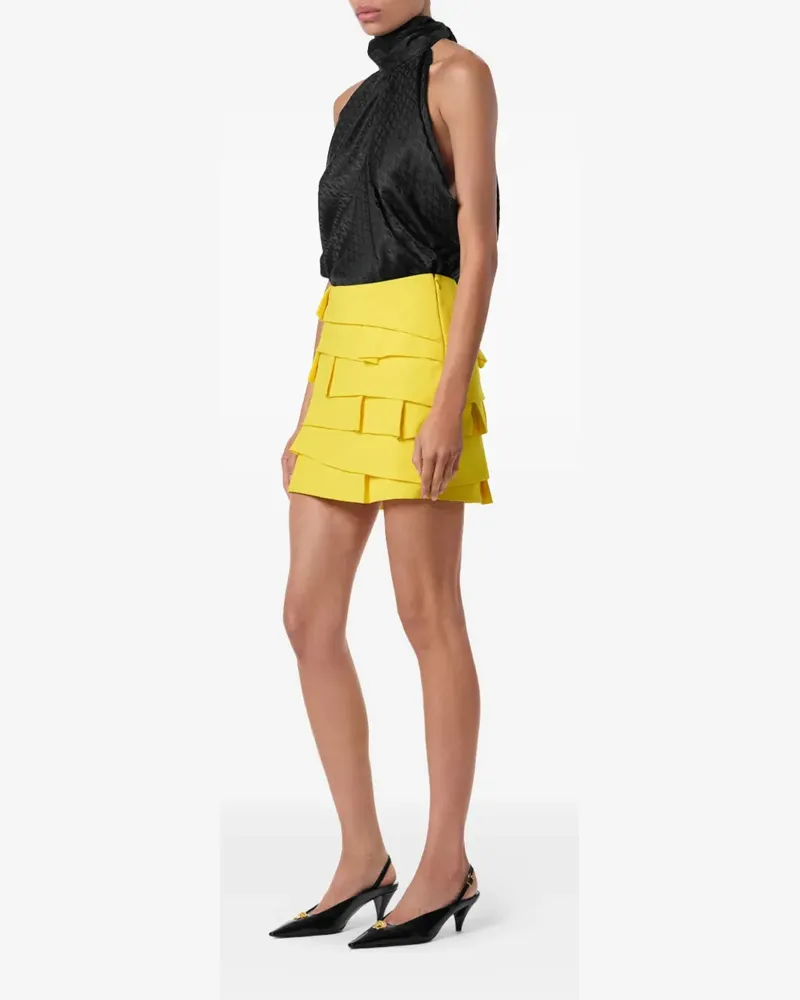 Versace Rüschenrock im Layering-Look - Gelb Gelb