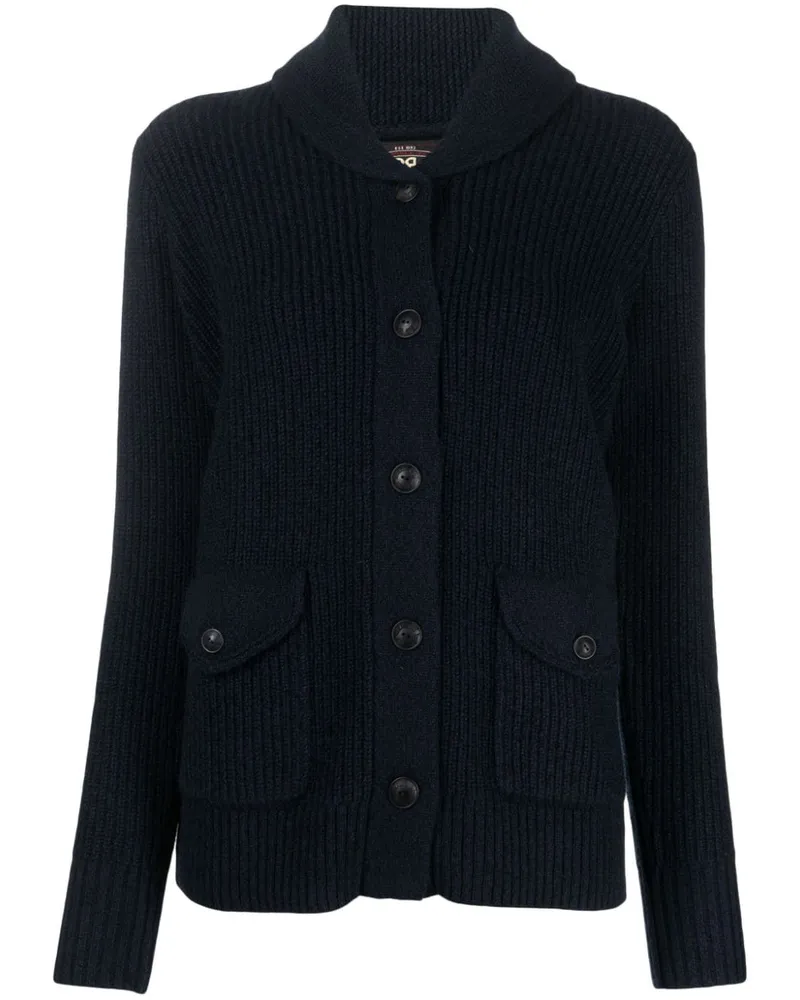 Ralph Lauren Gerippter Cardigan mit Knöpfen - Blau Blau
