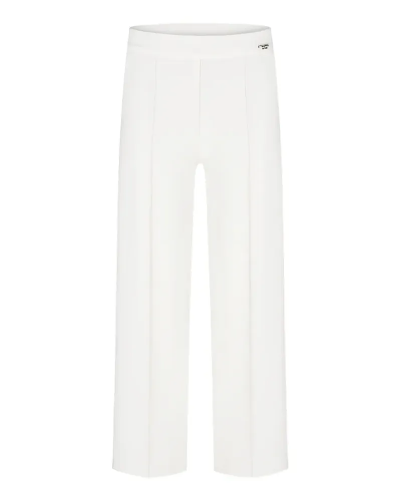 Cambio front-creases straight trousers - Weiß Weiß