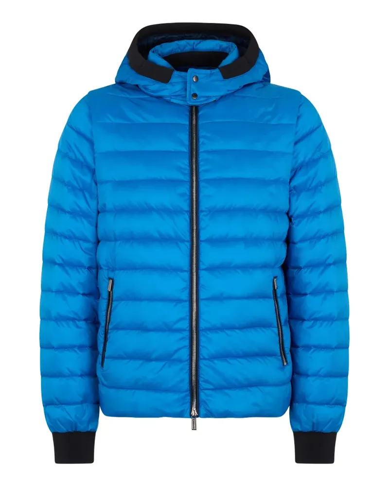 MOORER Gefütterte Kapuzenjacke - Blau Blau