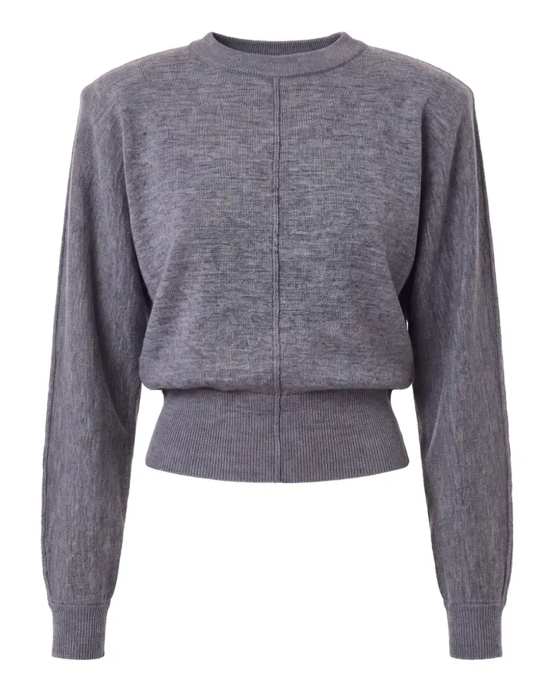 NICHOLAS Pullover mit Ziernaht und Schulterpolstern - Grau Grau