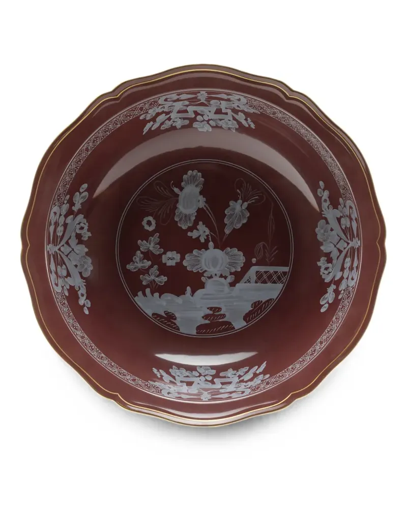 Ginori 1735 Servierschale mit Blumenprint - Braun Braun