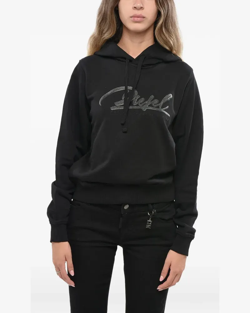Diesel logo-print hoodie - Schwarz Schwarz