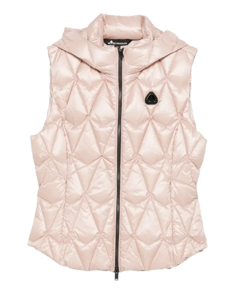 Moose Knuckles Gesteppte Kapuzenweste - Rosa Rosa