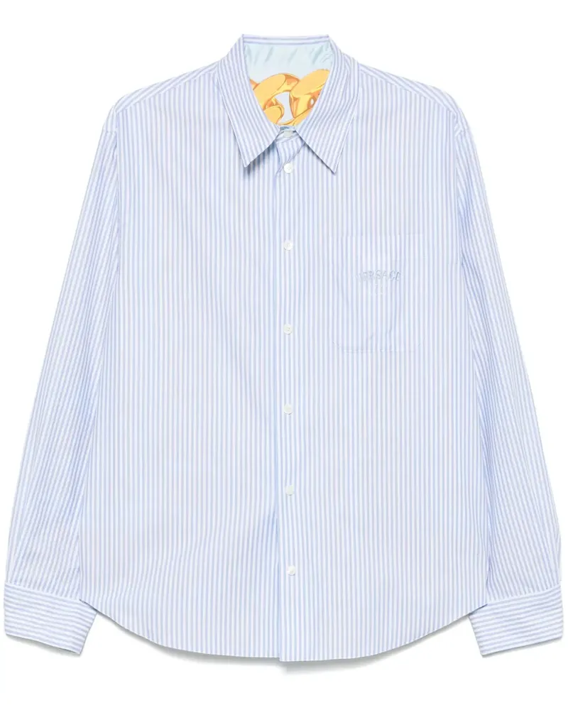 Versace Gestreiftes Hemd - Blau Blau
