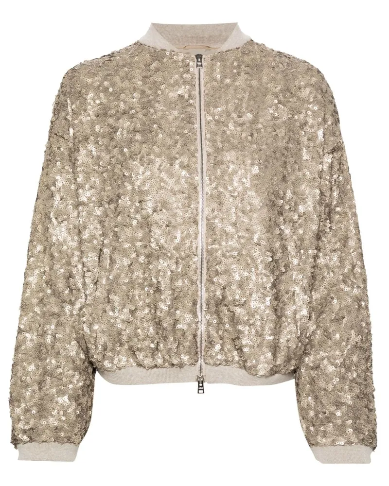 Herno Bomberjacke mit Pailletten - Gold Gold