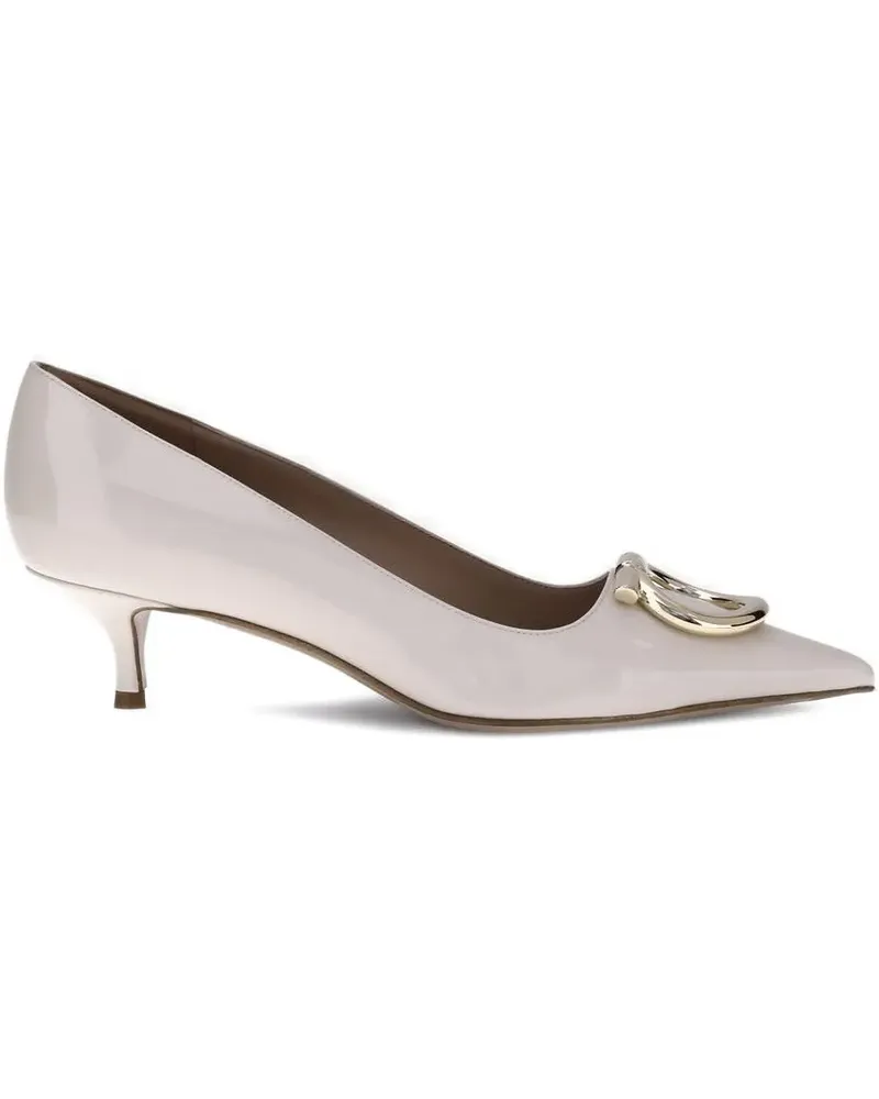 Ferragamo Gancini Pumps aus Lackleder 50mm - Nude Nude