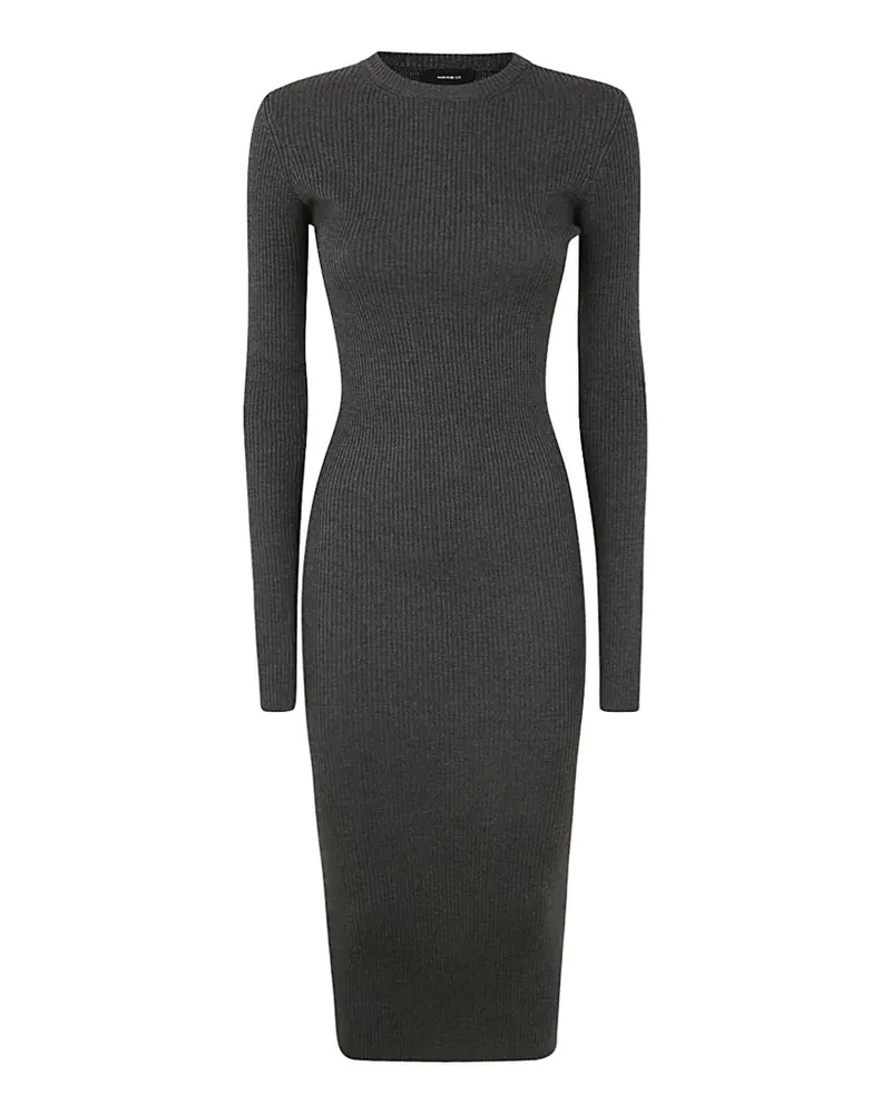 WARDROBE.NYC Geripptes Maxikleid - Grau Grau