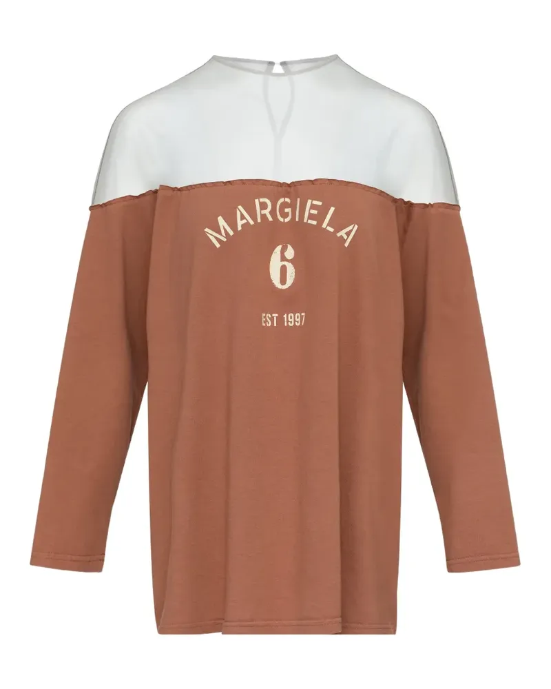 Maison Margiela T-Shirt mit Print - Braun Braun