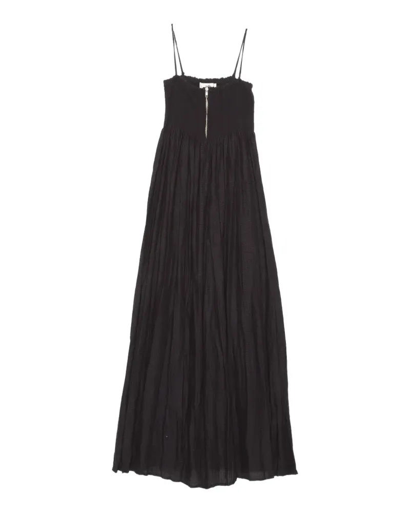 Muller of Yoshiokubo Panama Maxikleid mit Reißverschlussdetail - Schwarz Schwarz